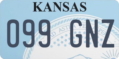 KS license plate 099GNZ