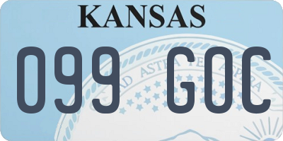KS license plate 099GOC