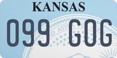 KS license plate 099GOG