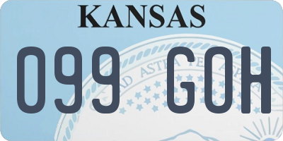 KS license plate 099GOH