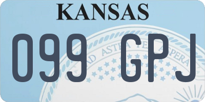 KS license plate 099GPJ