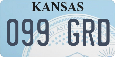 KS license plate 099GRD