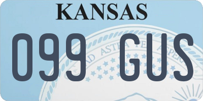 KS license plate 099GUS