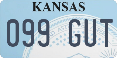 KS license plate 099GUT