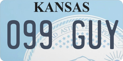 KS license plate 099GUY