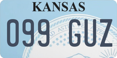 KS license plate 099GUZ