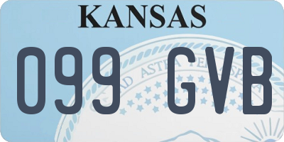 KS license plate 099GVB