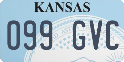 KS license plate 099GVC