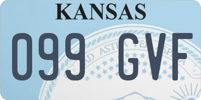 KS license plate 099GVF