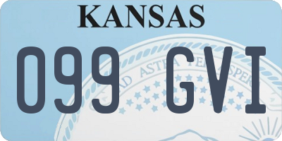 KS license plate 099GVI