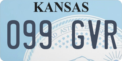 KS license plate 099GVR