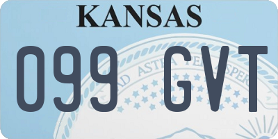 KS license plate 099GVT
