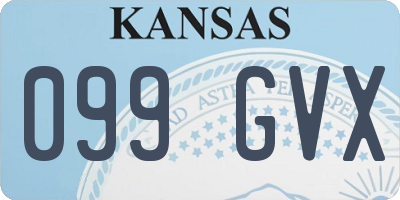 KS license plate 099GVX