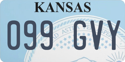 KS license plate 099GVY