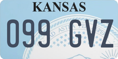 KS license plate 099GVZ