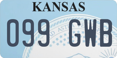 KS license plate 099GWB