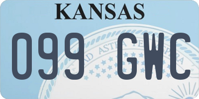 KS license plate 099GWC