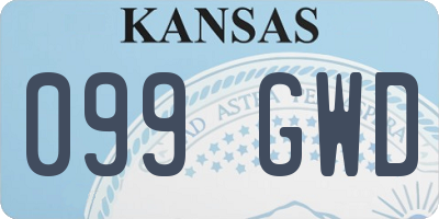 KS license plate 099GWD