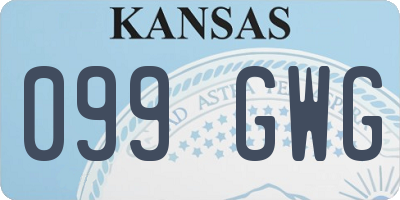 KS license plate 099GWG
