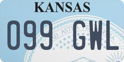KS license plate 099GWL