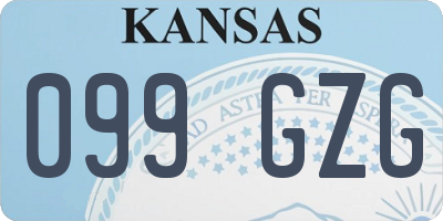 KS license plate 099GZG