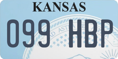 KS license plate 099HBP
