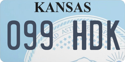 KS license plate 099HDK