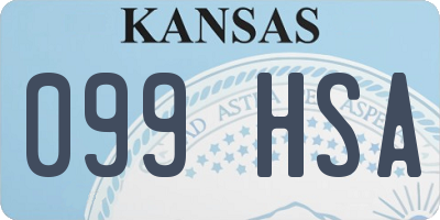 KS license plate 099HSA