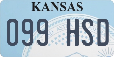 KS license plate 099HSD