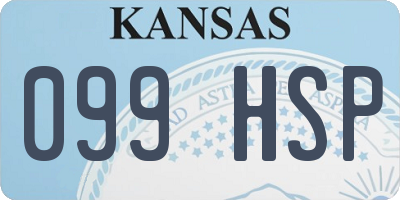 KS license plate 099HSP
