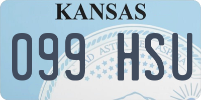 KS license plate 099HSU
