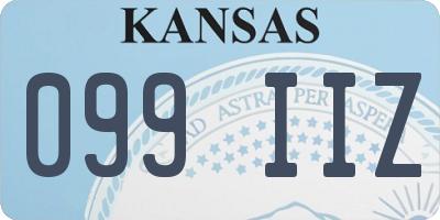 KS license plate 099IIZ