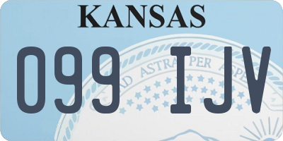 KS license plate 099IJV
