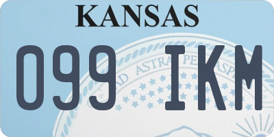 KS license plate 099IKM