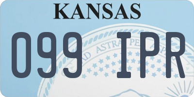 KS license plate 099IPR