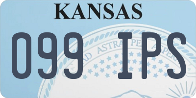 KS license plate 099IPS
