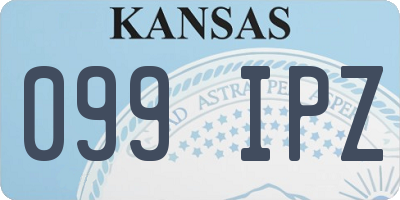 KS license plate 099IPZ