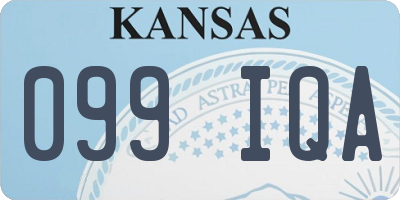 KS license plate 099IQA