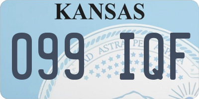 KS license plate 099IQF