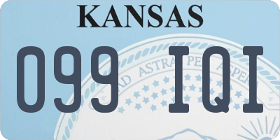 KS license plate 099IQI
