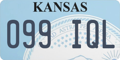 KS license plate 099IQL
