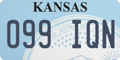 KS license plate 099IQN