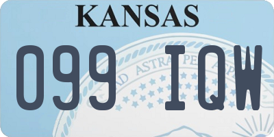 KS license plate 099IQW