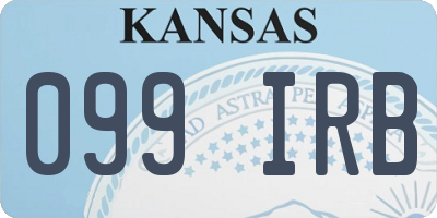 KS license plate 099IRB