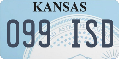 KS license plate 099ISD