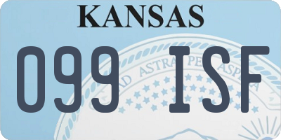 KS license plate 099ISF