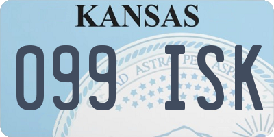 KS license plate 099ISK