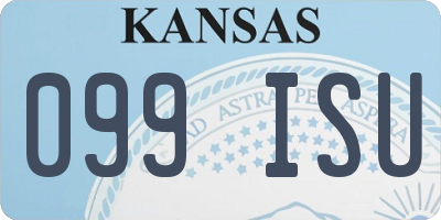 KS license plate 099ISU