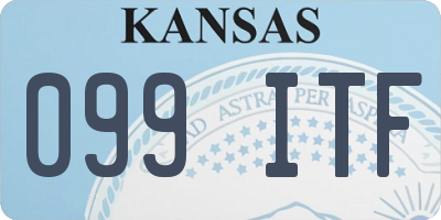KS license plate 099ITF