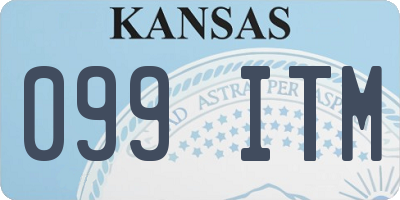KS license plate 099ITM